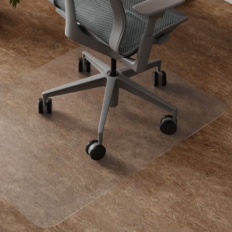 Tapis de sol transparent antidérapant 90x120 cm pour chaise de bureau, protection rectangulaire en plastique