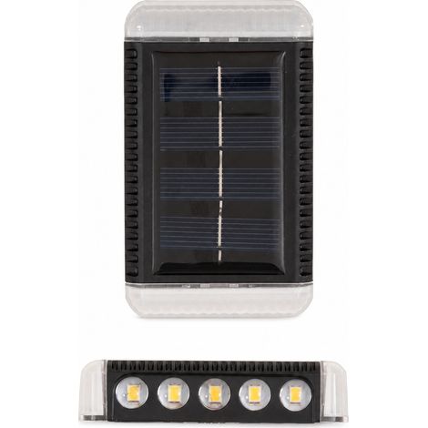 Lampe Murale Solaire LED JY-T205, Lumière Blanc Chaud, pour Jardin, Escaliers, Allées et Clôtures (1/5)