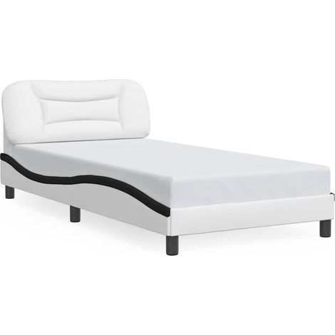 Maison Exclusive - Giroletto senza Materasso Hvar Nero e Bianco 100x200 cm in Similpelle (1/5)