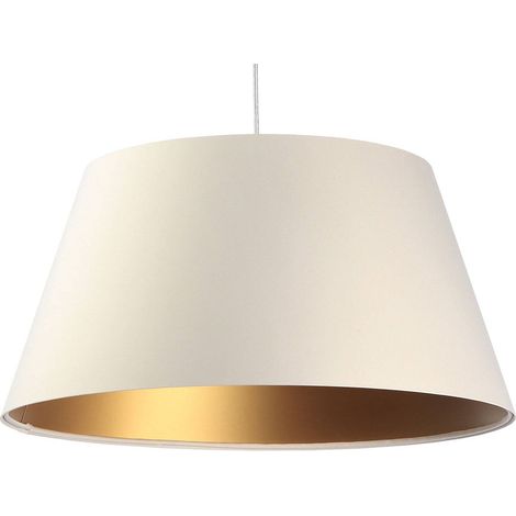 Suspension big bell - Crème et intérieur doré