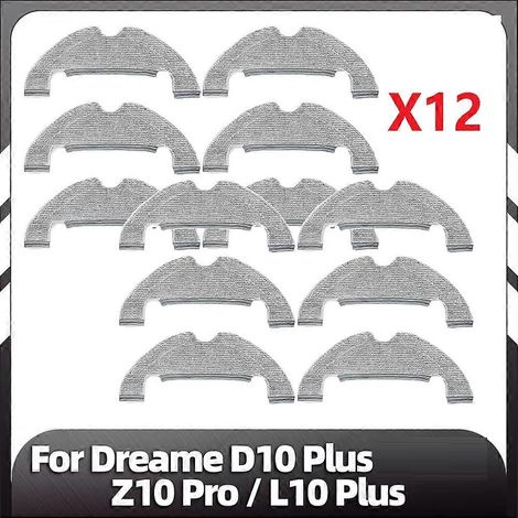 12PcsMop Pad pour D10 Plus – Z10 Pro – L10 Plus Robot Aspirateur Lavable and Reusable Serpillière Accessoires (1/5)