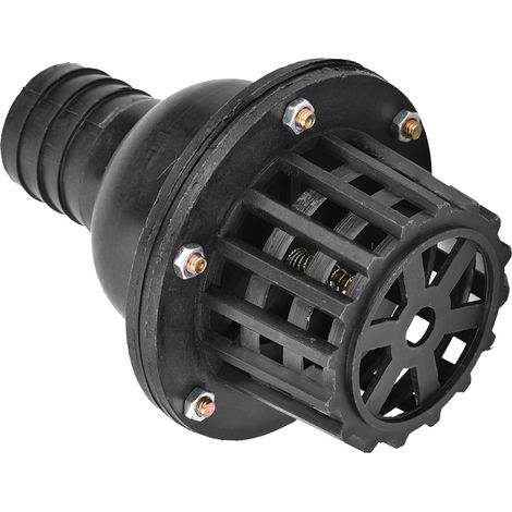 Clapet de fond pour pompe à eau noir en PVC clapet anti-retour plat basse pression pour machine à fluide (1.5in) (1/5)