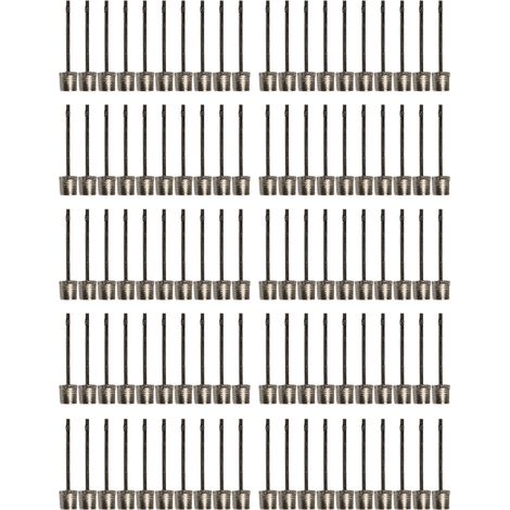 100 Aiguilles de pompe à air en acier inoxydable pour ballons de basket, foot, volley, rugby - Kit de gonflage (1/5)