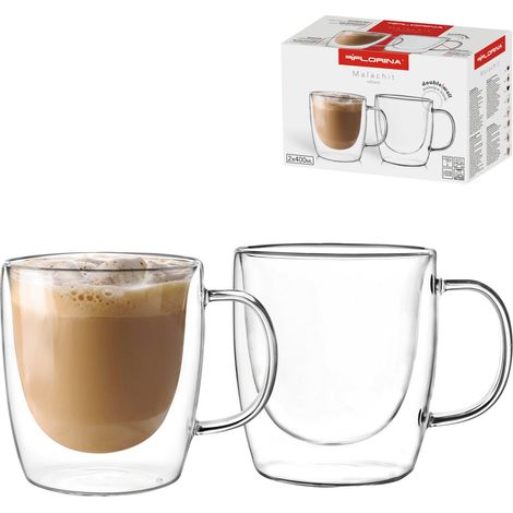 Thermoskannen mit Henkel, Malachit, 2 Stück, 400 ml