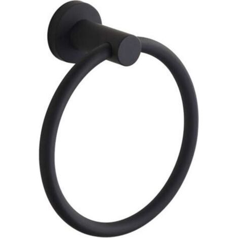 Anneau porte-serviette mural en acier inoxydable 304 pour salle de bain Noir--TRIMEC (1/4)