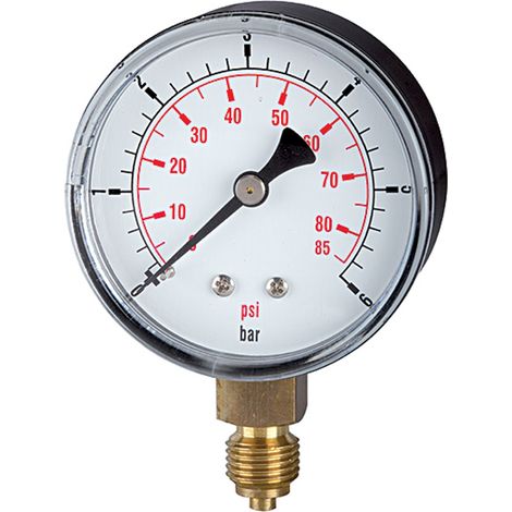 Riegler Standardmano »pressure line« G 1/4 unten, 0-16,0 bar/230 psi, Ø63 (1/2)