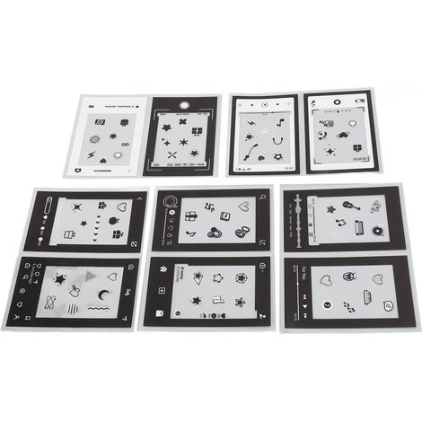 Lot de 10 cadres photo autocollants en PET de 7,6 cm (3 pouces) pour décorer vos carnets, albums et journaux créatifs. (1/5)