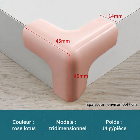 Protection d'angle tridimensionnelle 3D pour meuble rose lotus réf 7706 15 g – Livraison gratuite