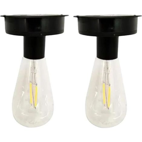 Ampoules LED de rechange - Panneau solaire de jardin - Lot de 2 - Imperméables - Économes en énergie (1/4)