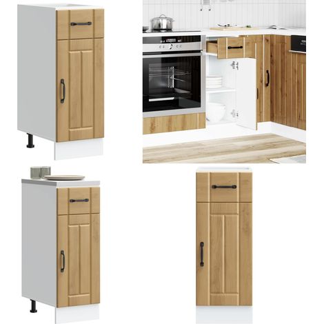 vidaXL Küchen-Unterschrank Lucca Artisan-Eiche Holzwerkstoff (1/5)