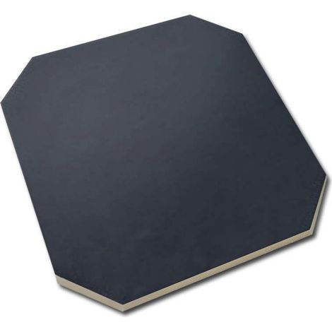 Aelle - Carrelage sol / mur octogonal uni noir mate 20x20 cm OCTAGON NEGRO MATE - Vendu par boîte de 1 m² (1/4)