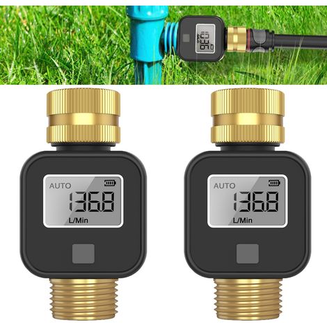 2 Minuteur d'irrigation intelligent,débitmètre d'eau,adapté au remplissage des réservoirs d'eau des camping-cars et à l'arrosage des tuyaux d'arrosage (1/5)