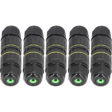 Boîte de jonction de jardin, lumière LED M25, connecteur de fil à 3 cœurs, étanche IP68, 9 à 12mm, 5 pièces (1/5)