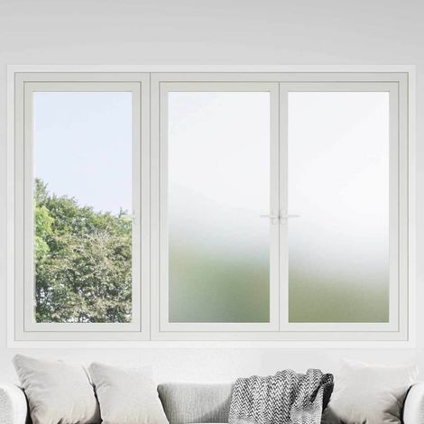 vidaXL Pellicola per finestra autoadesiva Bianco Frosted 45 x 500