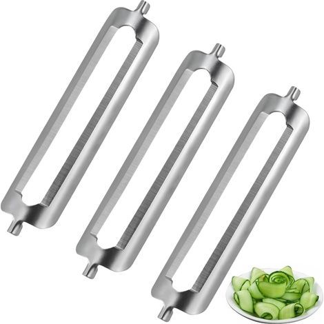 Juego de 3 cuchillas de repuesto para pelador Tupperware, de acero inoxidable, compatibles con zanahorias, pepinos y patatas. Accesorios de cocina duraderos. (1/5)