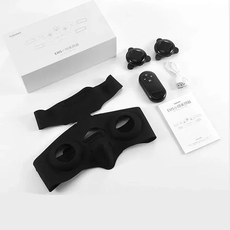 Masque facial électrique liftant et raffermissant en forme de V, microcourant EMS, vibration, soin anti-rides, masseur facial. (1/5)