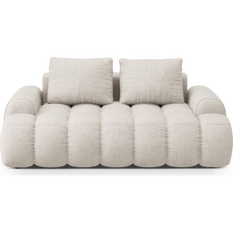 Canapé 2 places en tissu structurel beige (1/5)