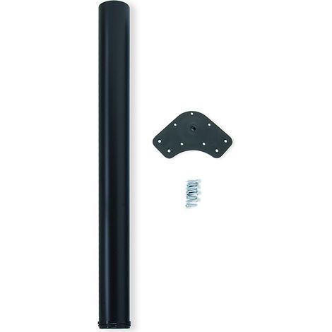Emuca – Pied de table réglable 870-890mm – Acier peint noir – Diamètre 60mm – Capacité de charge 50kg – Fixation M12 (1/6)