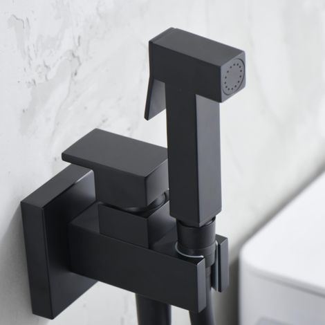 IMEX - grifo bidé empotrado wc negro serie irlanda