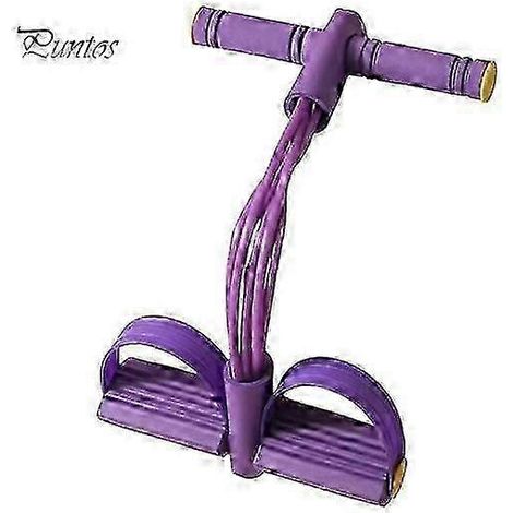 Ensemble de 6 bandes de résistance avec pédales - Corde élastique multifonctionnelle pour le yoga, les étirements et l'entraînement à domicile (1/5)