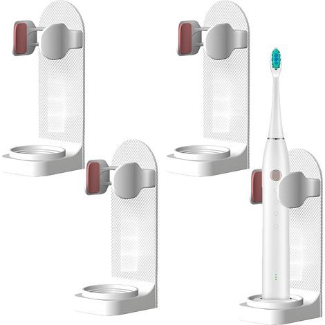 4PCS Electric Toothbrush Holder,Adjustable Wall Mounted Electric Toothbrush Holder,Adhesive Wall Mounted Electric Toothbrush Holder,Wall Mounted Electric Toothbrush Holder Electric Toothbrush Holder (1/5)