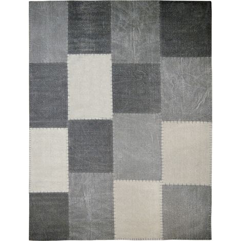 Tappeto Lyrical in cotone blu effetto patchwork 120x170 cm (1/4)