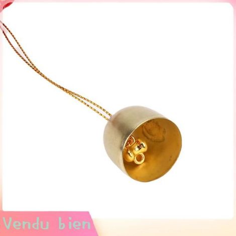 Garosa Ornement d’arbre de Noël Nœud de couronne de noël avec pendentif cloche suspendu, luminaire fete Rouge Lettre avec Cabine (1/4)