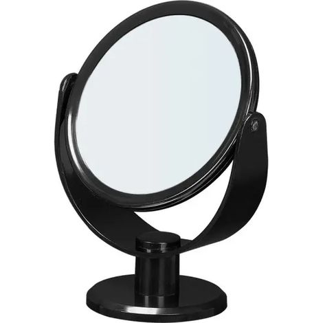Specchio da tavolo double face  nero cm 8x13x17,5h