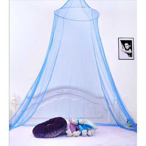 Moustiquaire suspendue pour lit à baldaquin, grande taille, 230 x 60 x 850 mm, bleue