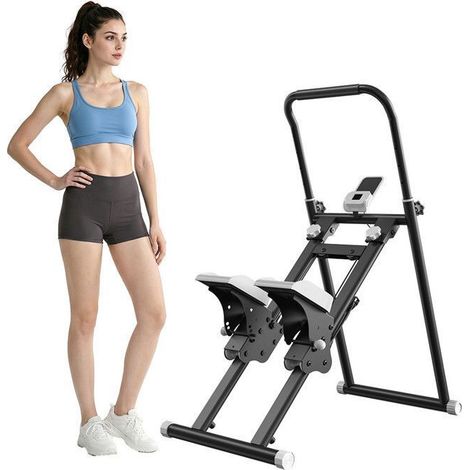 Stepper - KZYNTH - KM-B1N - LCD-Display - 3 verstellbare Armlehnen - Maximalbelastung 100 kg - Schwarz (1/5)
