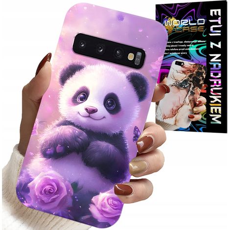 Custodia per Samsung Galaxy S10 Plus - simpatici motivi di panda PER bambini + lamina