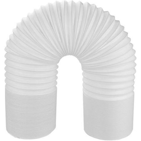Tuyau d'évacuation pour climatiseur mobile - 130mm x 1.5m (PP renforcé, armature acier, extensible, rotation gauche) - Accessoire climatisation portable (1/4)