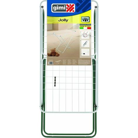 Etendoir à vêtements acier laqué 18m – Dimensions 180 x 55 x 93 cm – Pieds antidérapants pour stabilité – Couleurs assorties selon stock – Gimi (1/7)