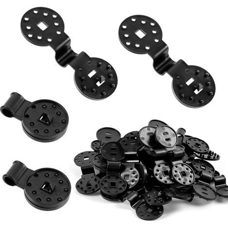 Clips Pour Toile D'ombrage, 50 Pcs Clip de Fixation pour Brise Vue, Clips de Fixation, Accessoires en Tissu D'ombrage pour Toile De Clôture (1/5)