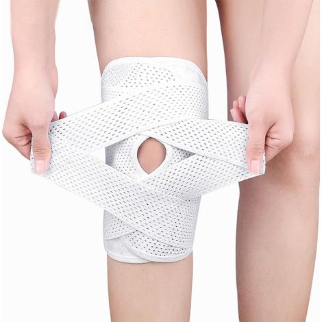 Genouillère Genouillère avec stabilisateurs latéraux, genouillère réglable pour douleurs ménagères au genou, ligaments ACL MCL, arthrite, rétablissement, soutien pour homme et femme (L)-RAPANDA (1/5)