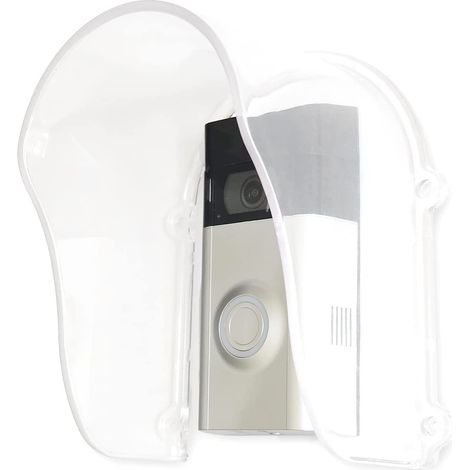 Couvercle de sonnette pour PC adapté à la sonnette radio/serrure à code porte d'entrée/porte d'entrée/prise extérieure étanche à l'extérieur protection contre la pluie plastique transparent (1/5)