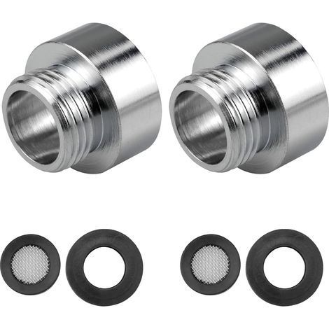 Adaptadores cromados de 3/4" x 1/2" para mangueras de ducha y boquillas reductoras. (1/5)