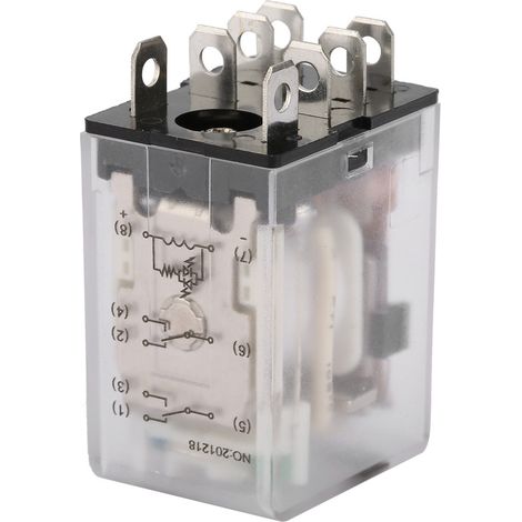 6 V DC, 8 Pins, zwei offen, zwei geschlossen, elektromagnetisches Relais 10 A mit grüner Kontrollleuchte (1/5)