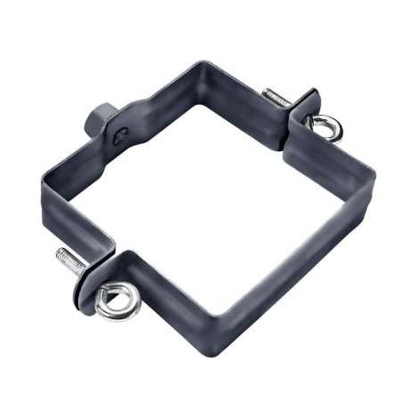 GRÖMO ALUSTAR Fallrohrschelle SX Anthrazit quadratisch 100x100 mit Gewindemutter M10, 83791 (1/2)