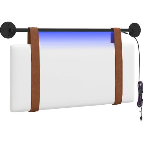 Cabecero colgante Con luz LED Blanco PU antiguo vidaXL (1/5)