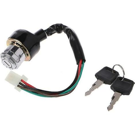 Interrupteur à clé de contact pour quad chinois – Compatible Kazuma 50/90/110 cc – 3 positions marche/verrouillage/arrêt – 1 ensemble avec clés - 110cc (1/4)