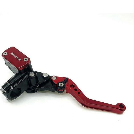 Levier de maître-cylindre de frein et d'embrayage hydraulique universel 7/8" (22 mm), 6 couleurs, pour motos Honda, Yamaha, Suzuki et Kawasaki - Rouge (côté droit)