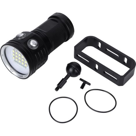 Lampe de Plongée LED IP68 Super Lumineuse B15 - Plongée, Camping, Sports Nautiques (1 Lampe + Accessoires) (1/4)