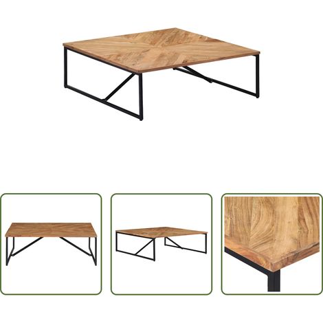 Table d'appoint bois - Table basse 110x110x36 cm Bois d'acacia solide (1/5)