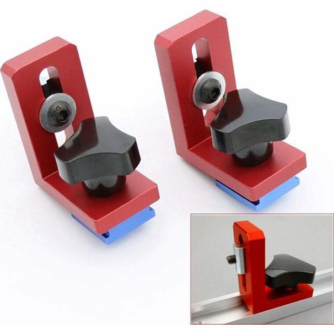 Set aus 2 verschiebbaren T-förmigen Halterungen für Aluminium-Holzbearbeitungswerkzeuge
