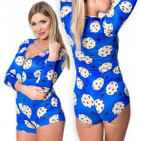 Damenpyjama, Valentinstagsgeschenk für ein Mädchen, Body mit Keksmotiv, Größe XL