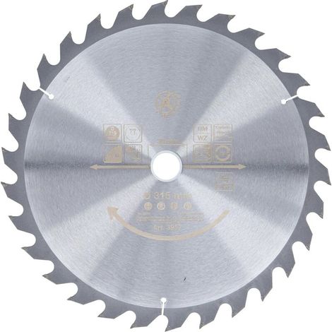 1 Lame de scie circulaire, 30 dents, métal dur, Ø 315 mm, alésage 30 mm, pour coupe métal (1/3)