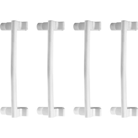 Barre 4 pièces à suspendre au-dessus d'un meuble, installation facile grâce à son système de fixation par clips, barre simple blanche en ABS (1/5)