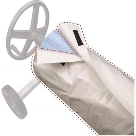 Bâche de Protection Solaire pour Enrouleur/Protection imperméable Utilisation Moulinet Piscine Peut Prolonger la durée Vie bâche (Beige, 490 96 cm) Beige S: cm (1/5)