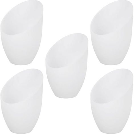 Ecleanfy - Lot de 5 abat-jours en plastique blanc, adaptés aux lampes de table, appliques murales, plafonniers, diamètre du trou central 3,5 (1/5)